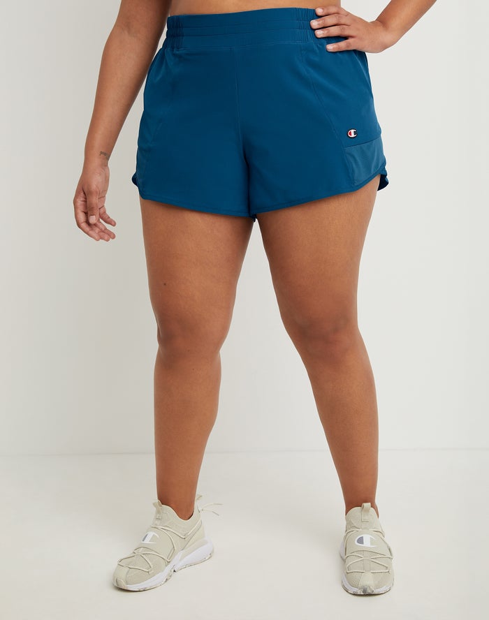Champion Plus Absolute Woven 4 Blue Shorts Womens - South Africa EUFVPG031